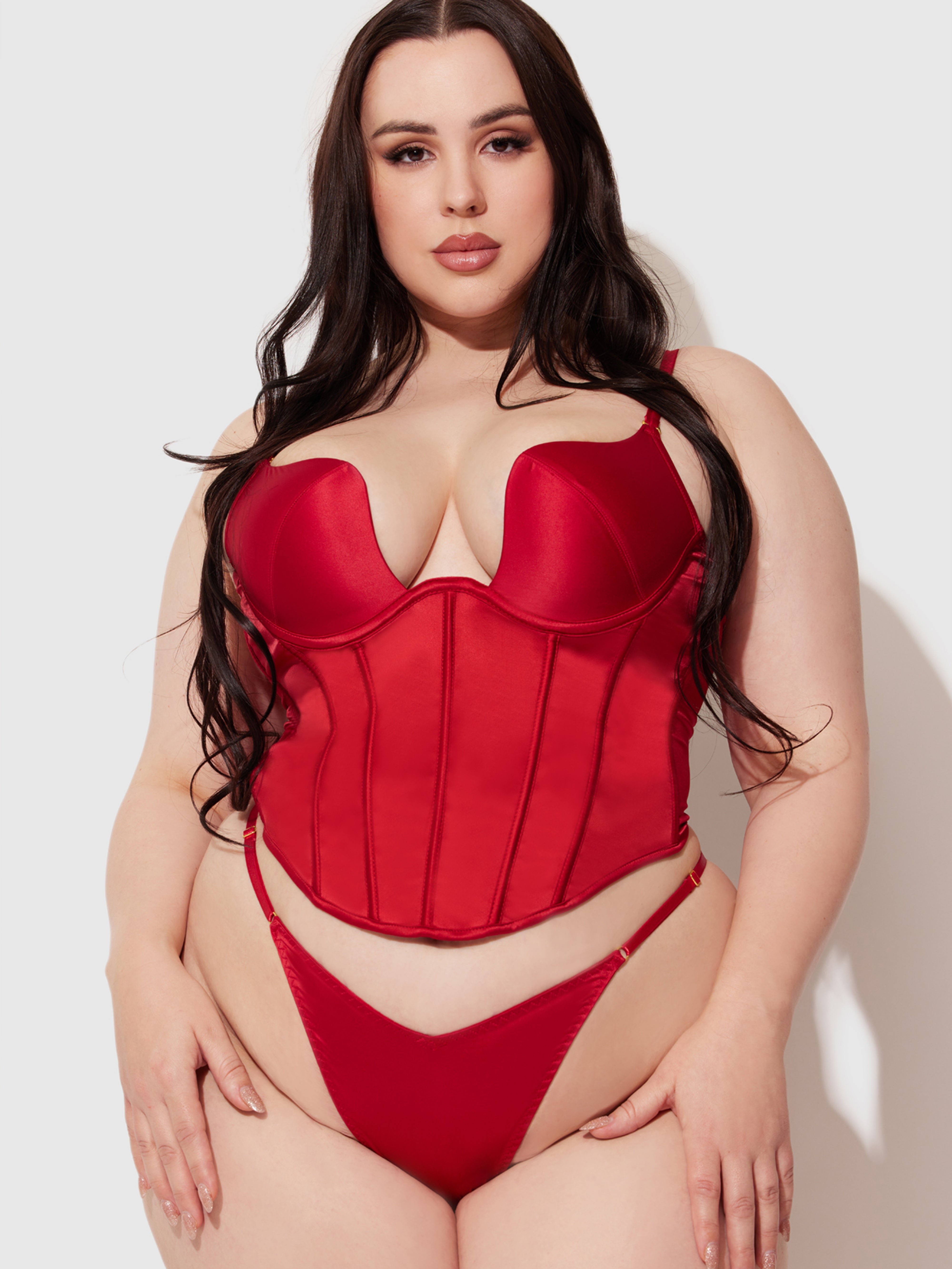 Petra Swirl Plunge Push Up Bustier - Frederick's of Hollywood