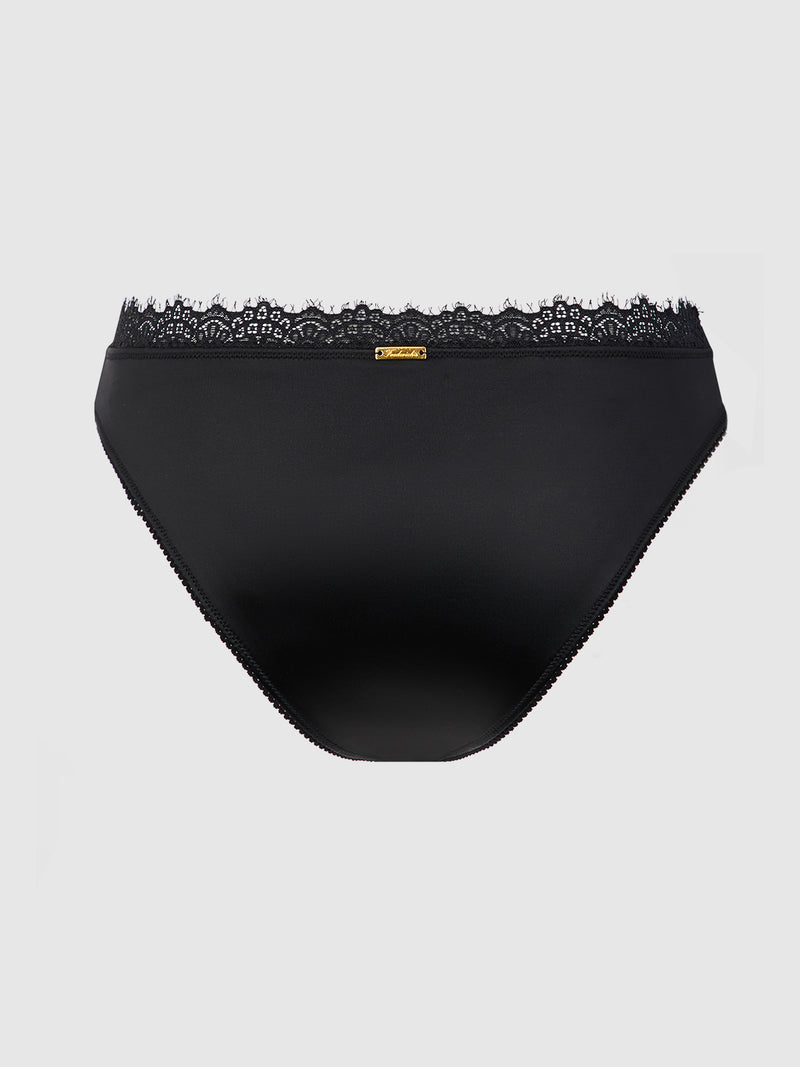 Lexi Liquid Satin & Lace Hipster - Frederick's of Hollywood