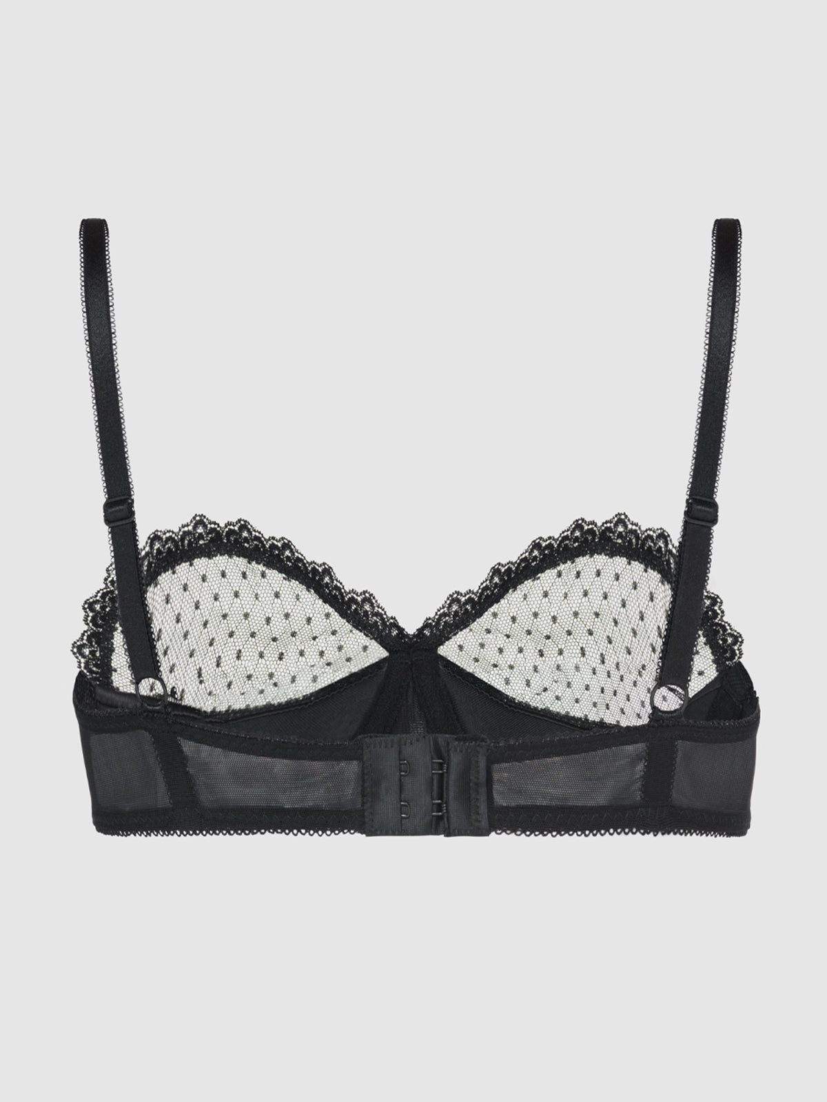 Alexie Mesh & Satin Open Cup Bra - Fredericks of Hollywood
