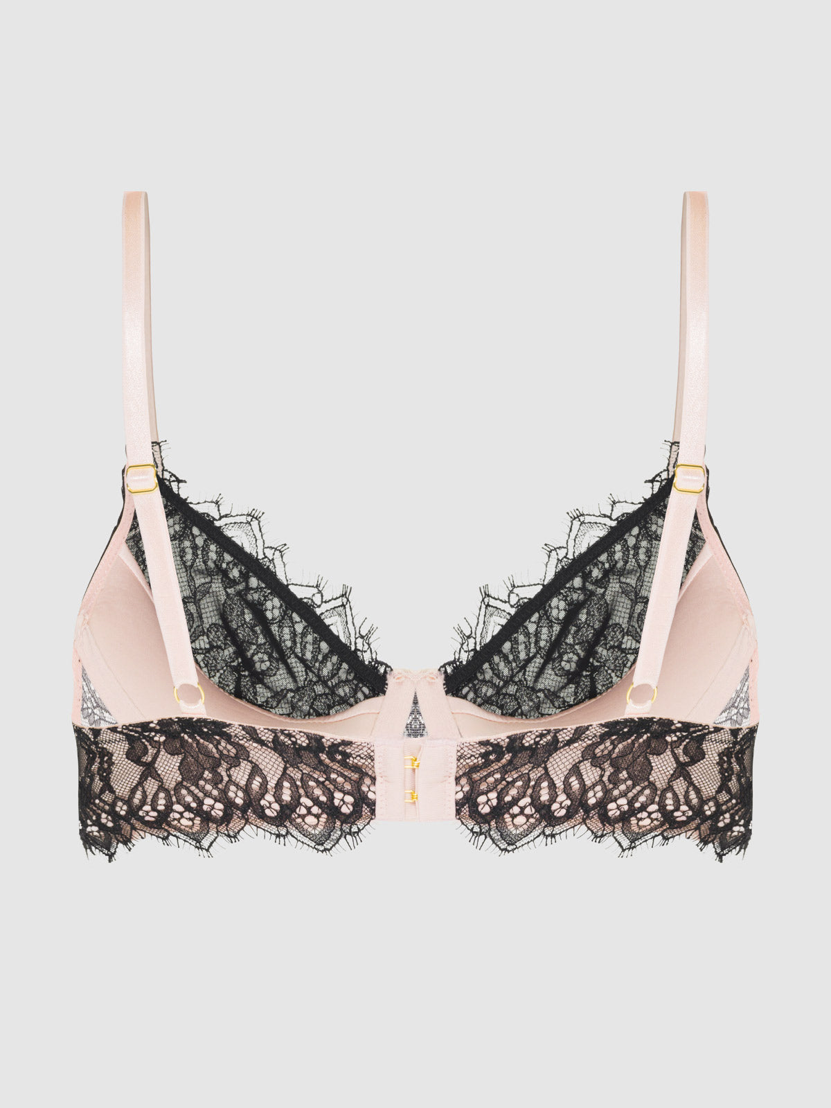Rosalind Lace Cup Bra With Satin Half Cup - Fredericks of Hollywood