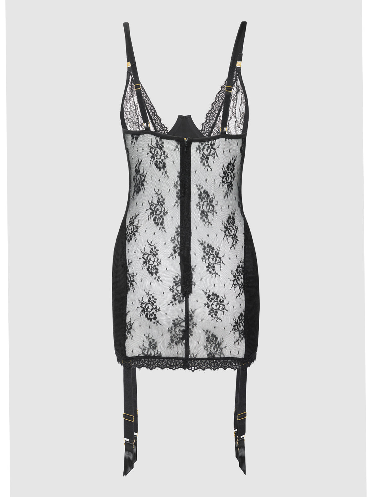 Rosalind Satin & Lace Underwire Chemise - Fredericks of Hollywood