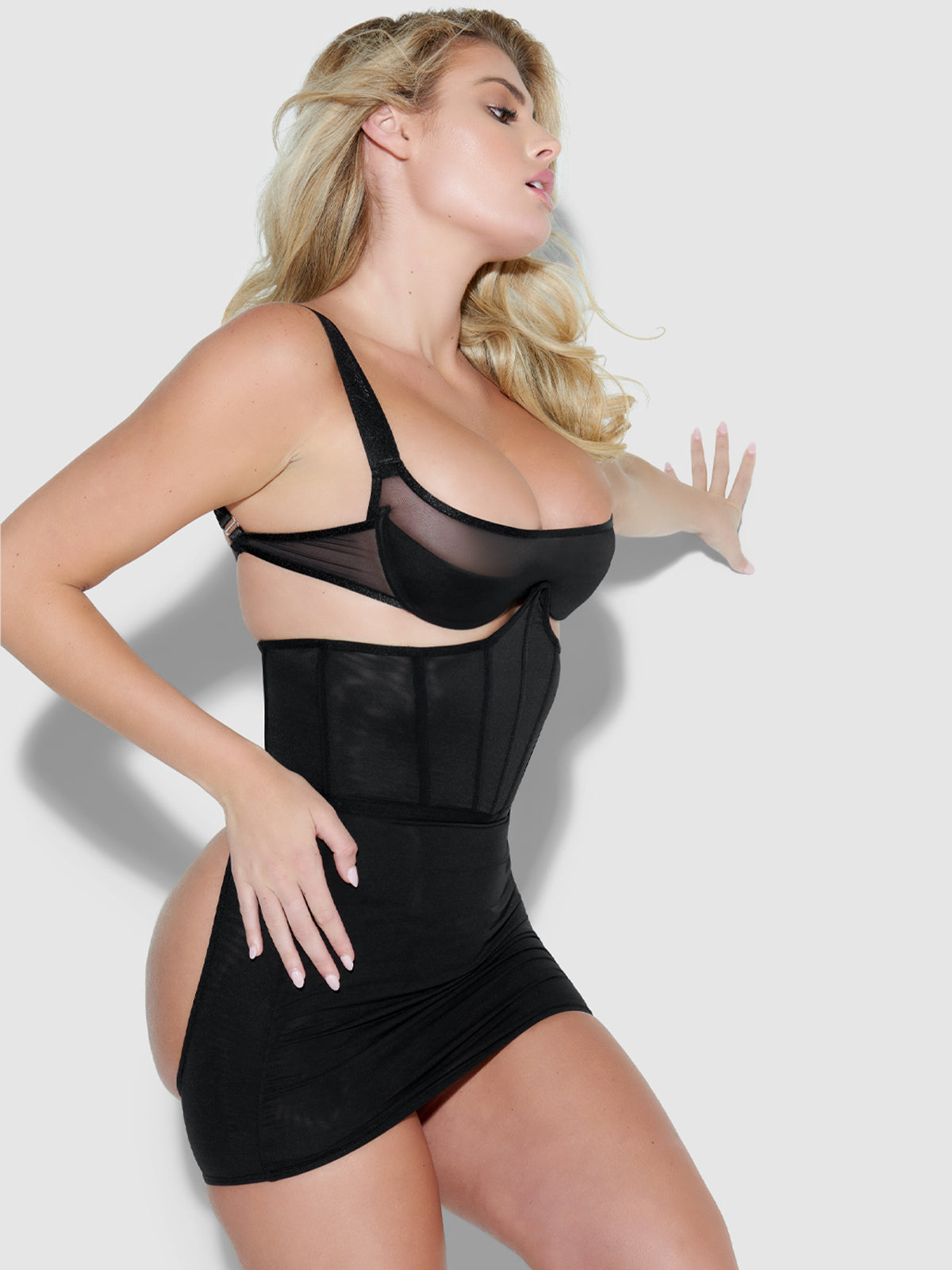 Raven Backless Corset Skirt