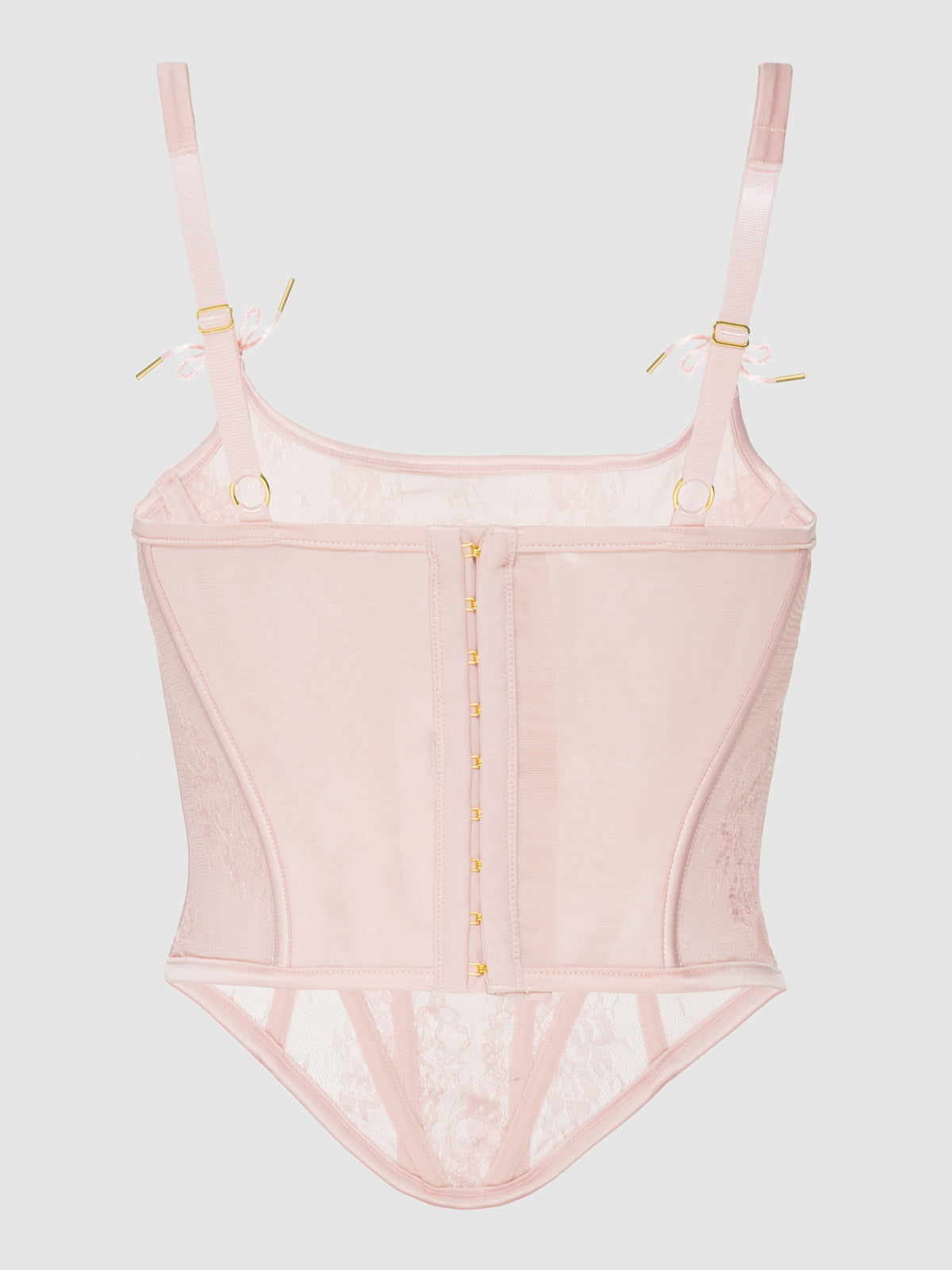 Rosalind Satin & Lace Underwire Open Cup Corset - Fredericks of Hollywood