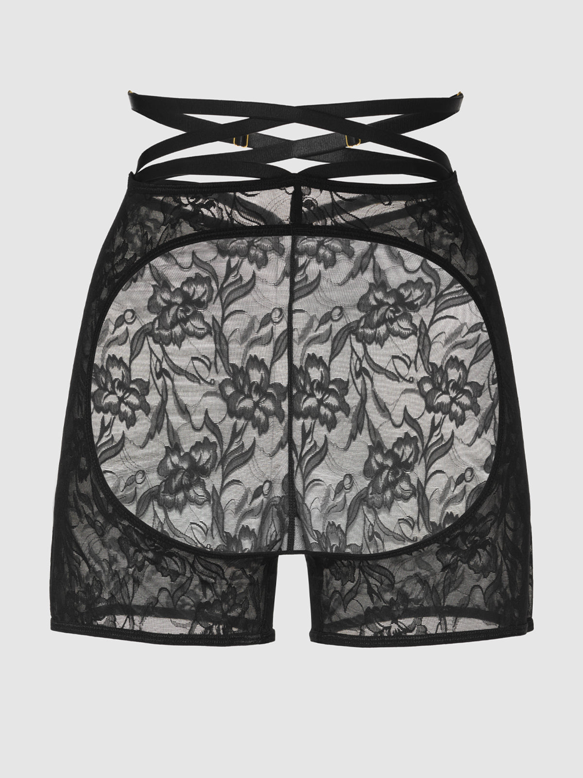Dahlia Backless Lace Bikeshort - Fredericks of Hollywood