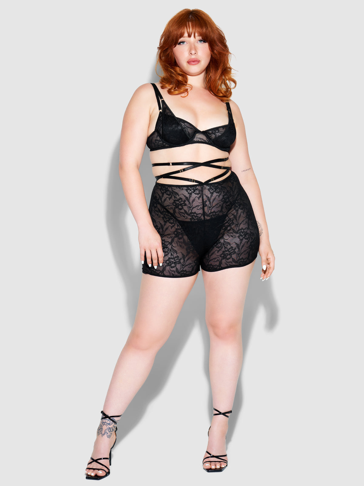 Dahlia Backless Lace Bikeshort - Fredericks of Hollywood