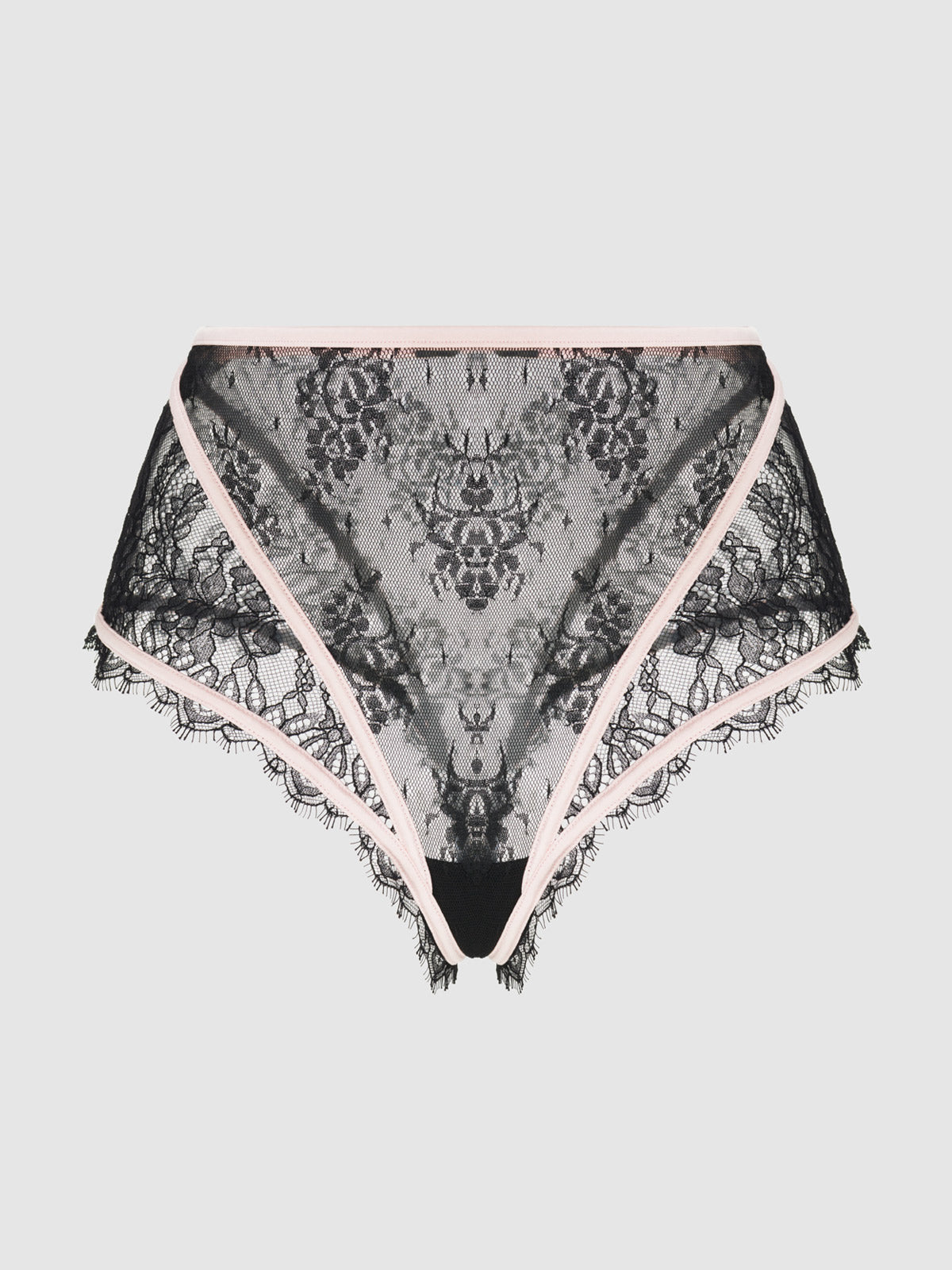 Rosalind Lace & Satin High Waist Cheeky - Fredericks of Hollywood