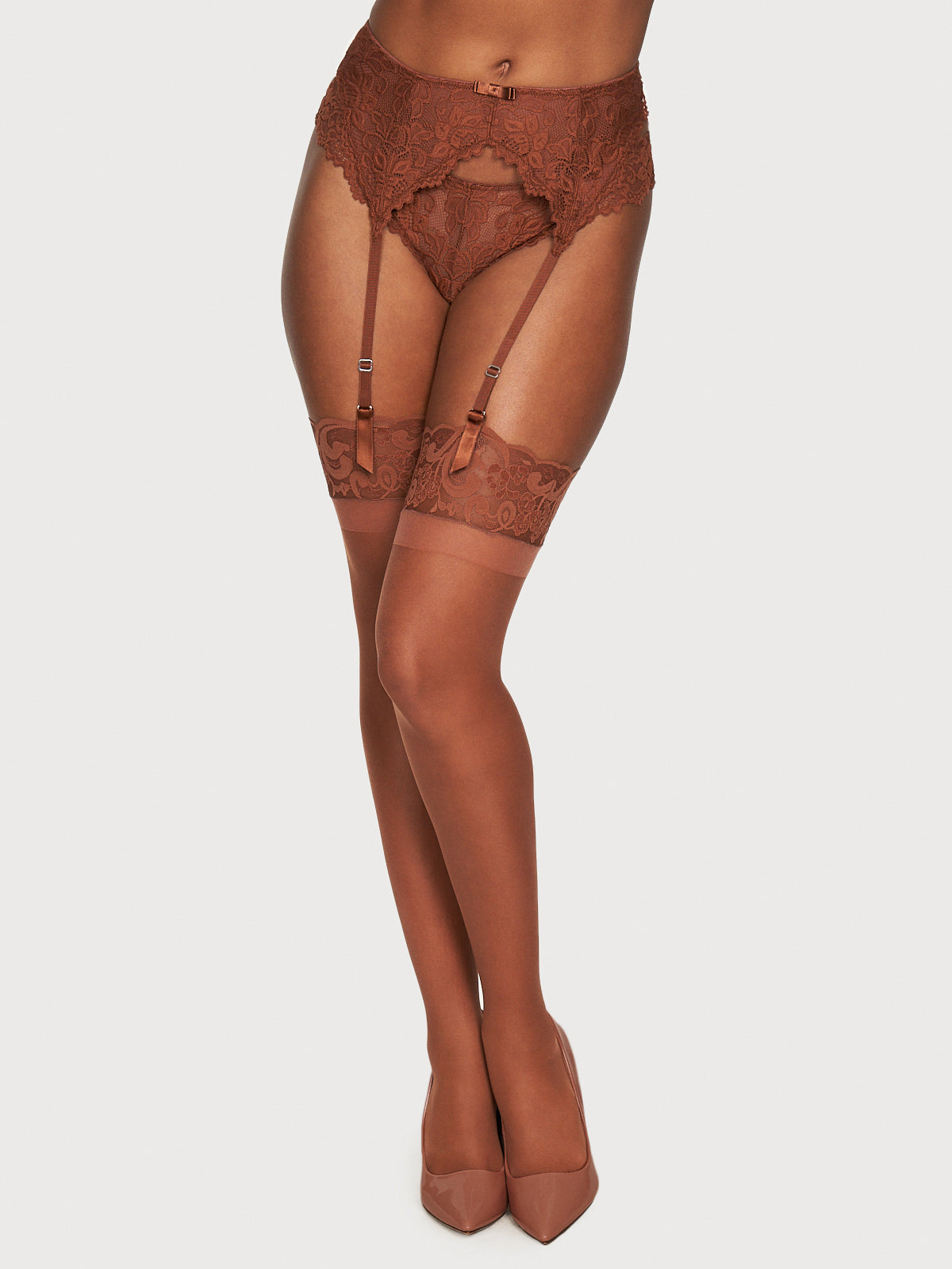 Emmy Scalloped Lace Thigh High Stockings - Fredericks of Hollywood Frederick's of Hollywood Emmy Scalloped Lace Thigh High Stockings - Fredericks of Hollywood Frederick's of Hollywood