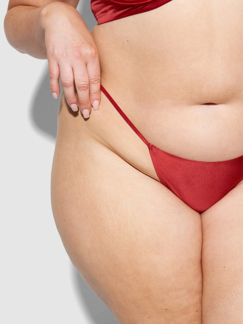 Lexi Liquid Satin G-String - Fredericks of Hollywood
