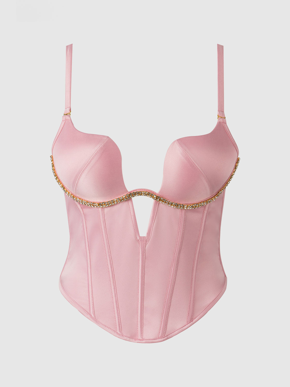 Rhinestone bustier hotsell bra