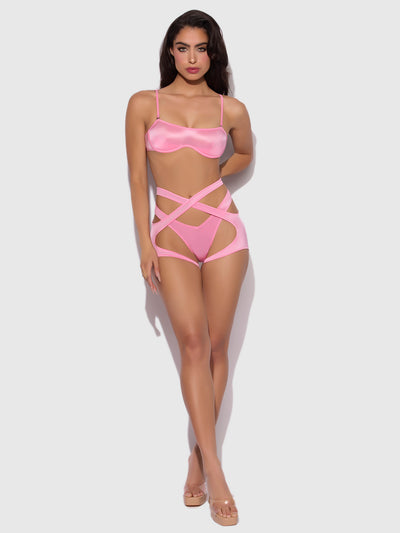 Neev Oil Slick Wrap Garter - Frederick's of Hollywood