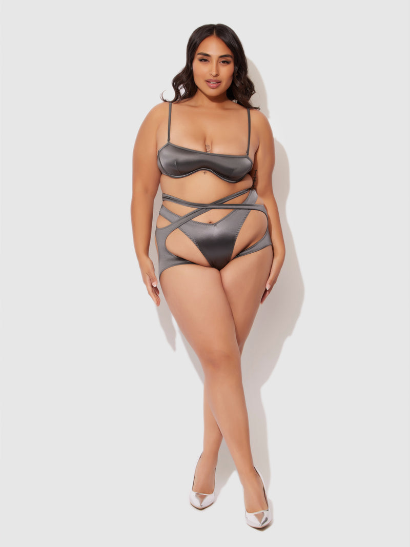 Neev Oil Slick Wrap Garter - Fredericks of Hollywood