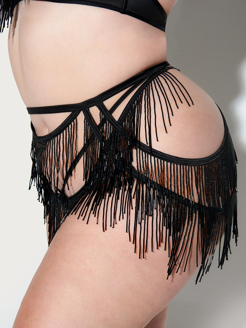 Lune Beaded Garter Belt - Frederick's of Hollywood
