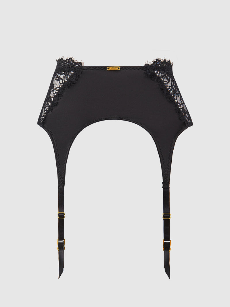 Rising Star Lace & Liquid Satin Garter Belt - Frederick's Of Hollywood