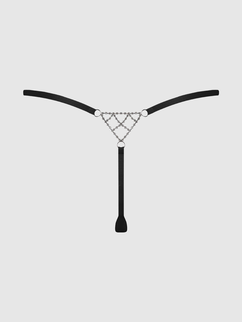 Rising Star Rhinestone Net Back G-String - Frederick's of Hollywood