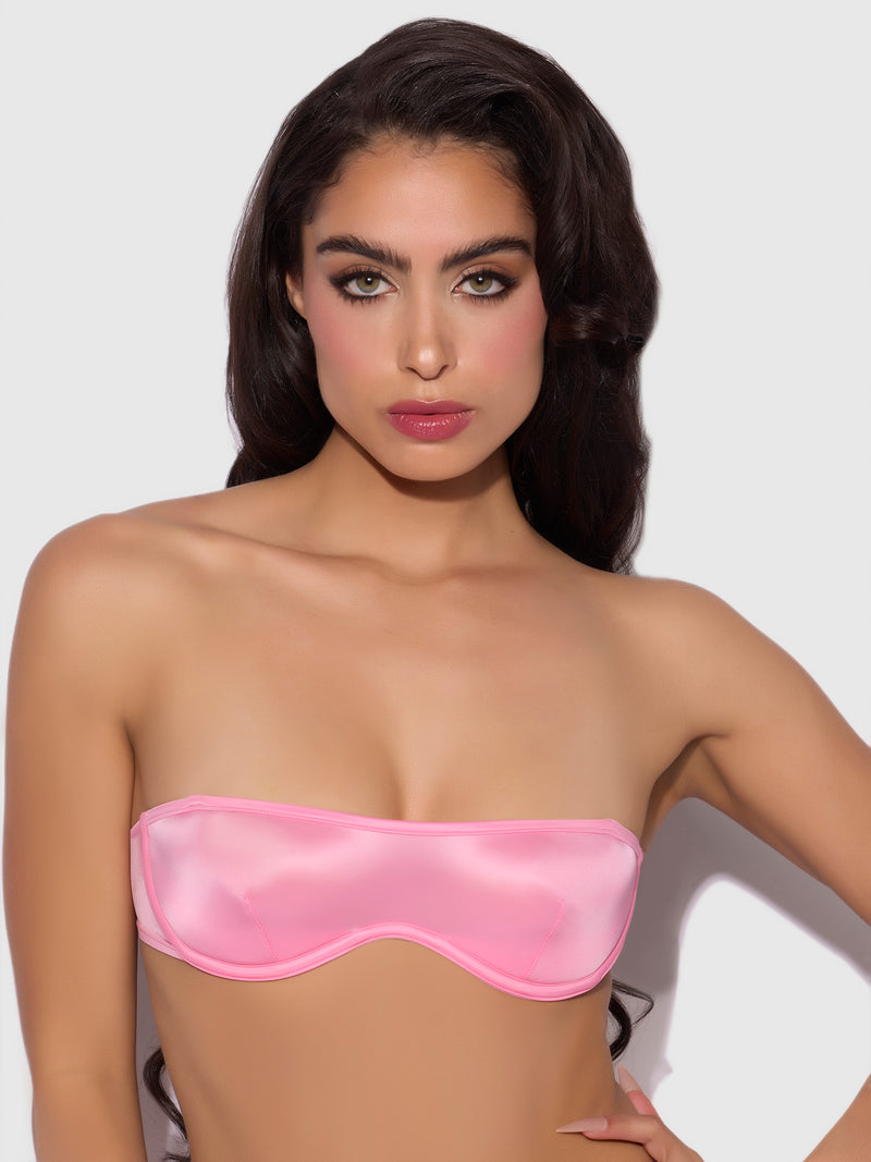 Neev Oil Slick Unlined Bandeau Bra - Frederick's of Hollywood