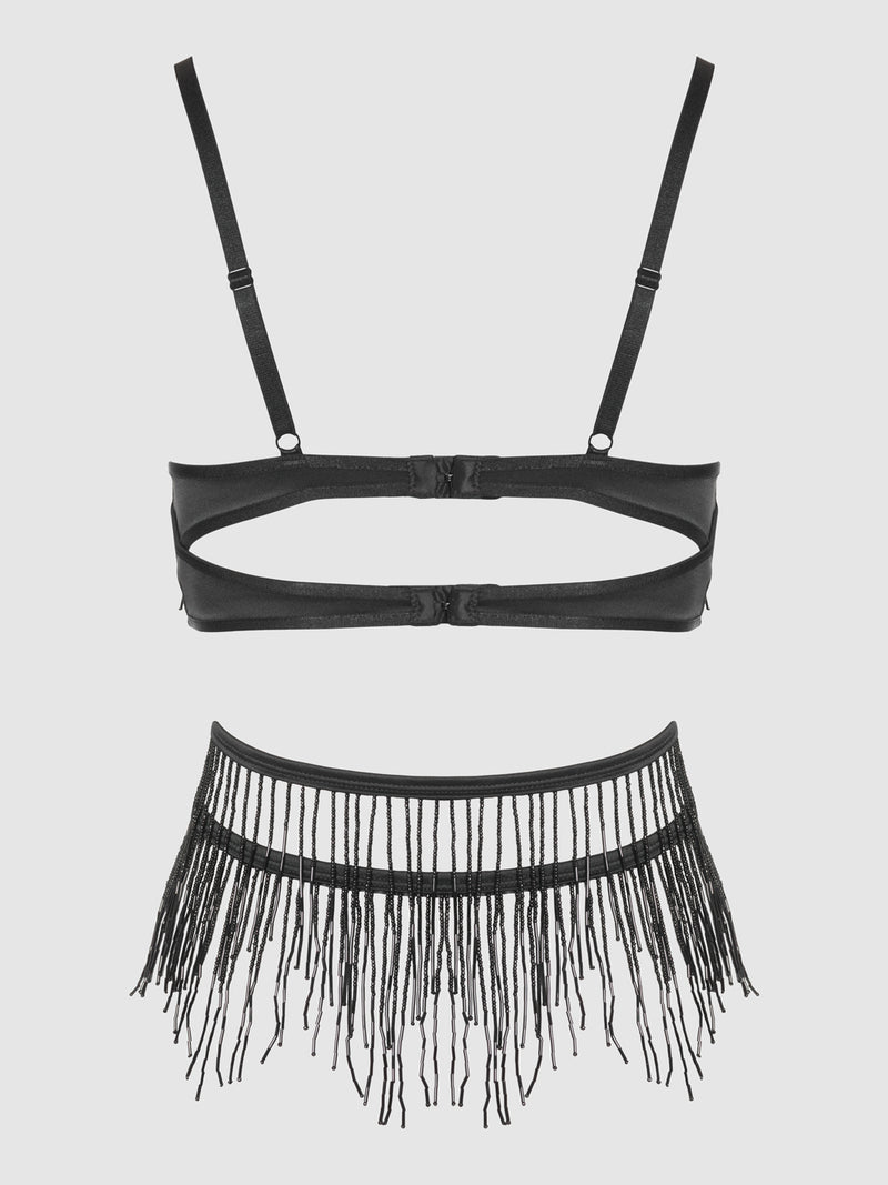 Lune Beaded Longline Bra - Frederick's of Hollywood