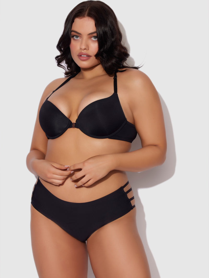Kayla Lace Racerback Push Up Plunge Bra - Frederick's Of Hollywood