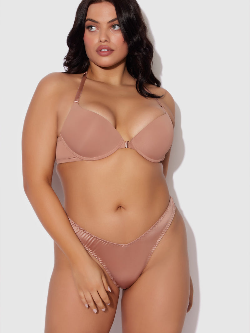 Kayla Lace Racerback Push Up Plunge Bra - Frederick's Of Hollywood
