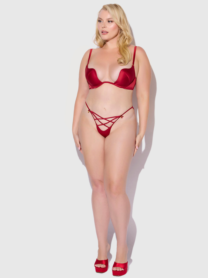 Petra Heart Open Back Bikini - Frederick's of Hollywood