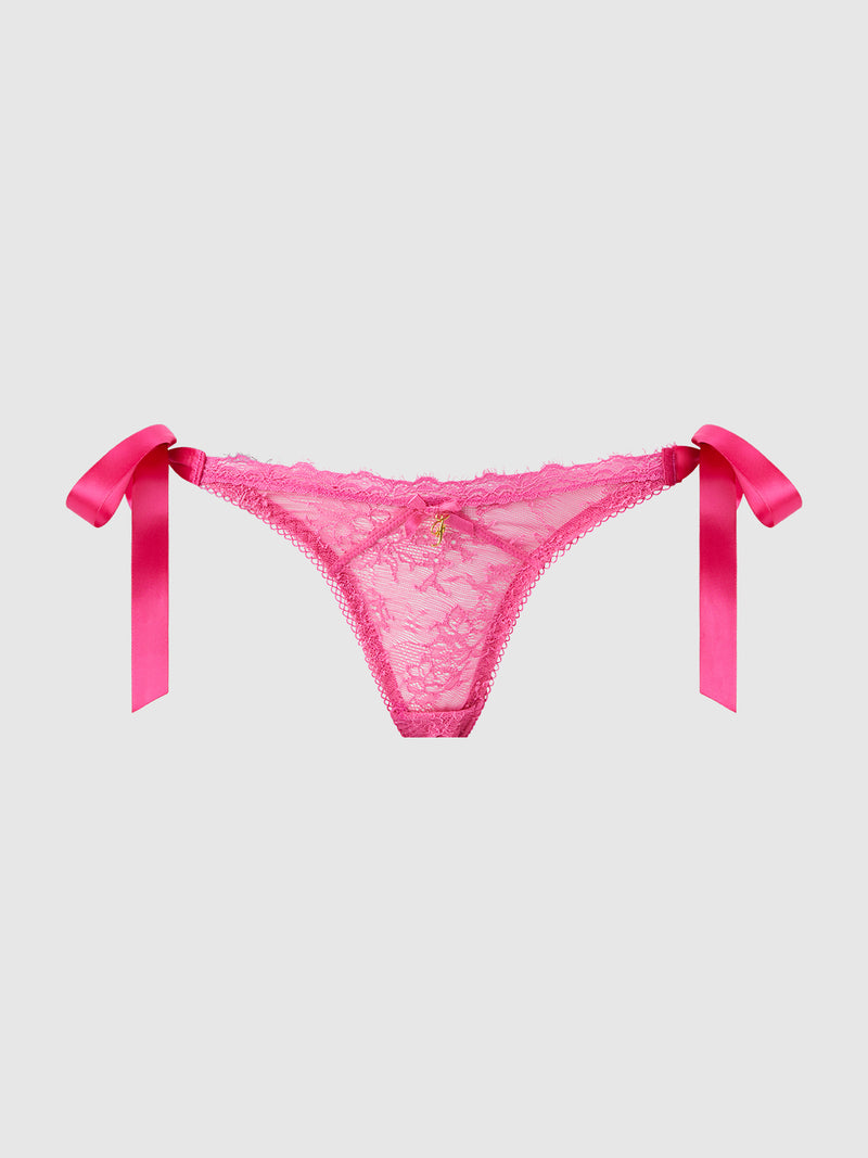 Chiara Lace Drop Off Tie Side Bikini - Frederick's of Hollywood