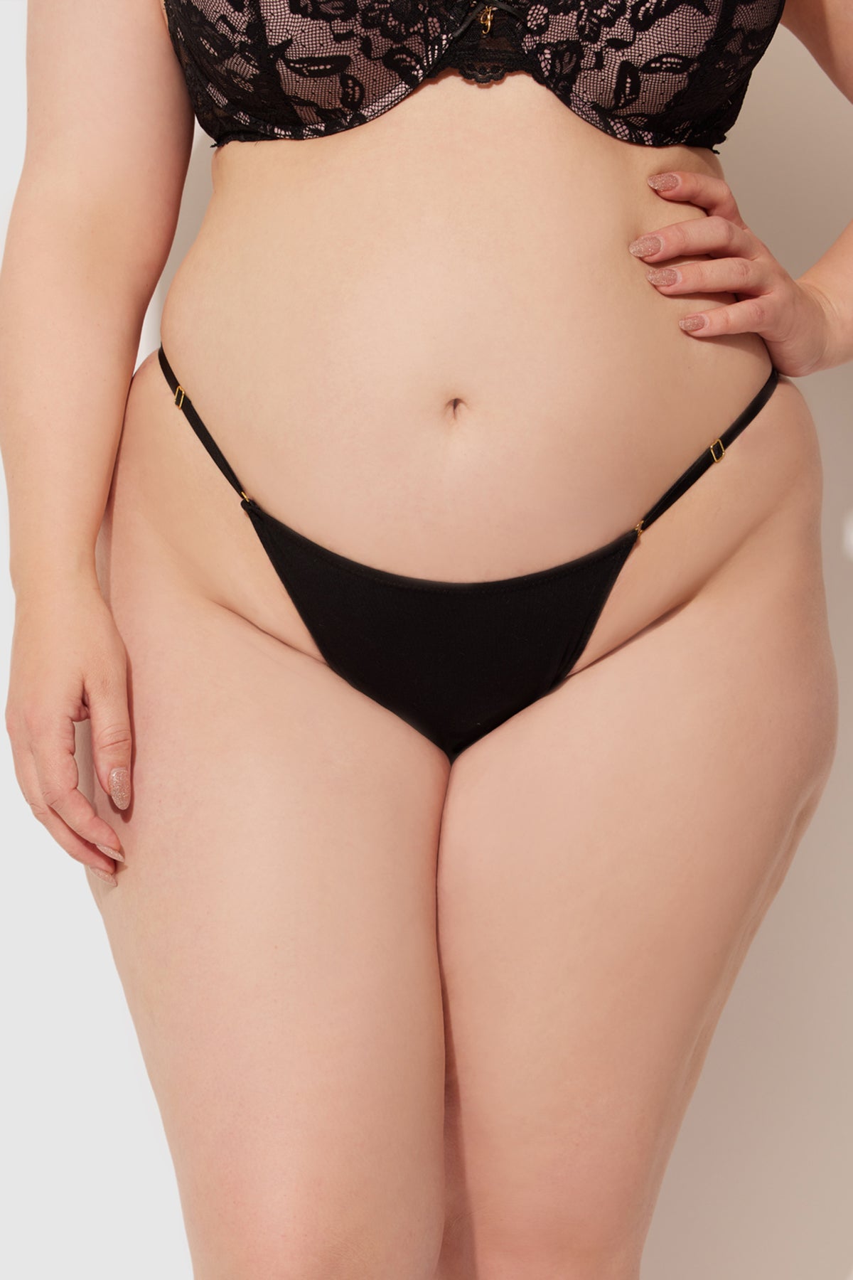 Bailey Stretch Cotton Bikini - Black 