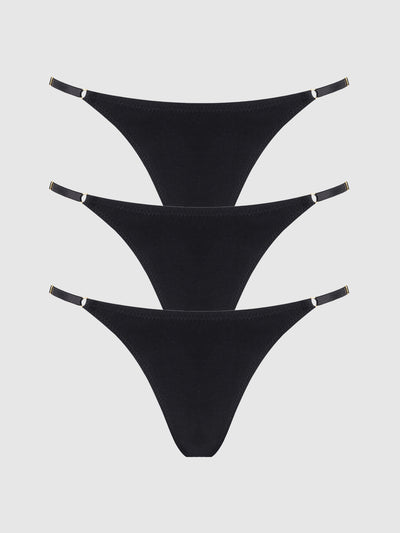 Bailey Stretch Cotton Bikini 3 Pack - Frederick's of Hollywood