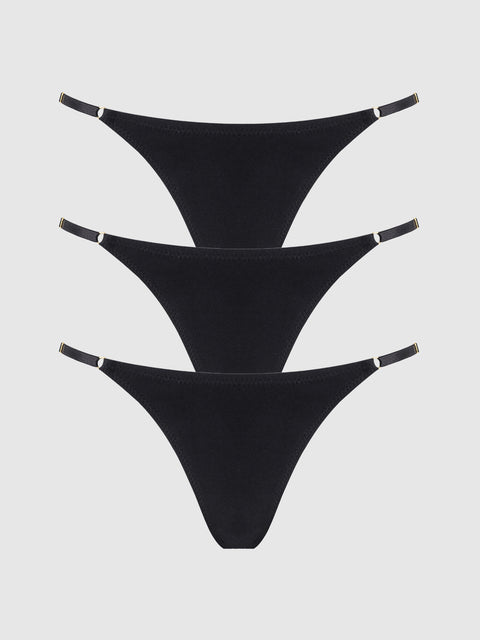 Bailey Stretch Cotton Bikini 3 Pack - Frederick's of Hollywood