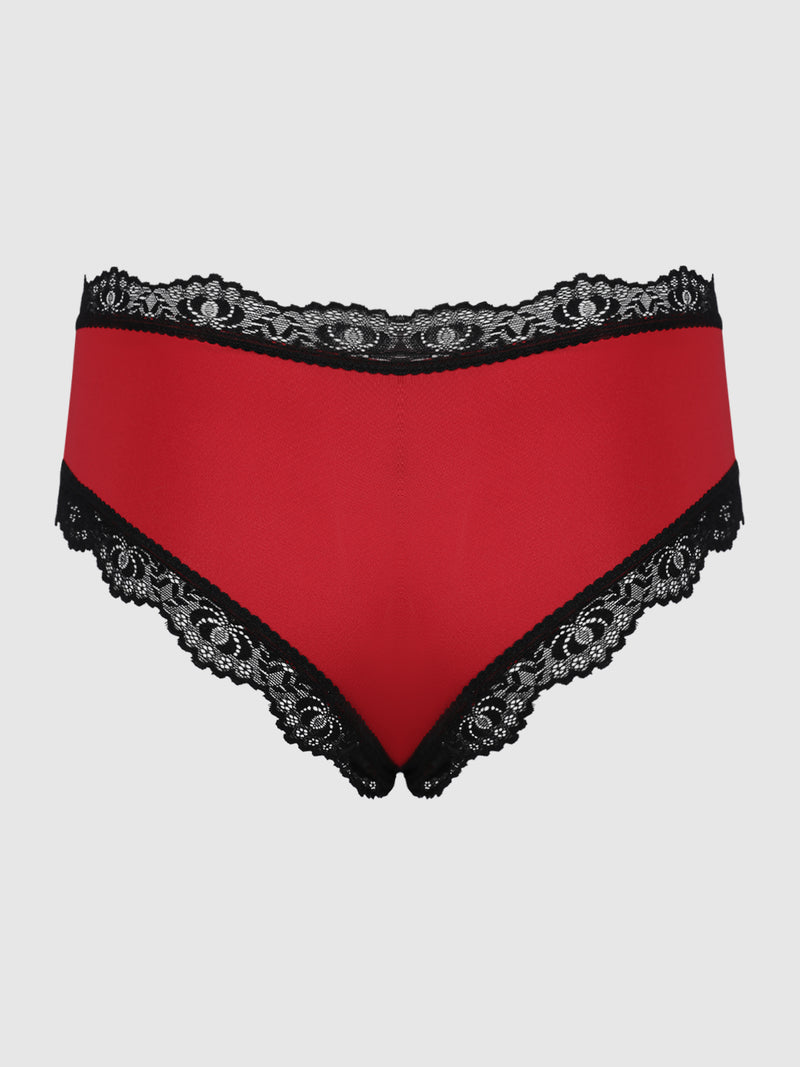 Jenna Micro & V-Front Lace Hipster - Frederick's of Hollywood