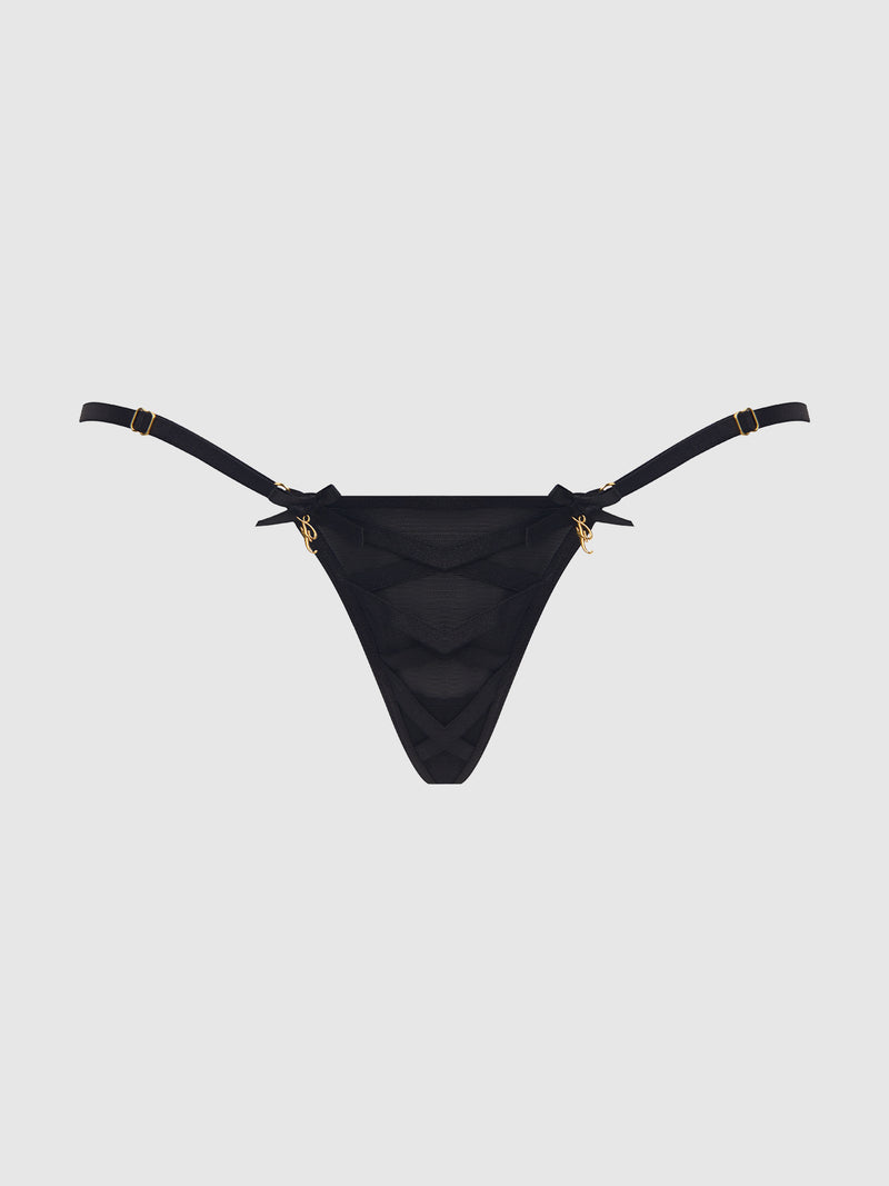 Petra Lattice Front Side Slider G-String - Frederick's of Hollywood
