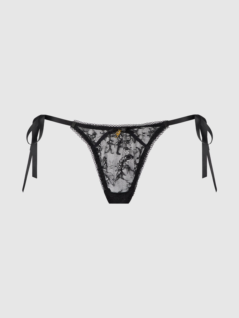 Chiara Lace Drop Off Tie Side G-String - Frederick's of Hollywood