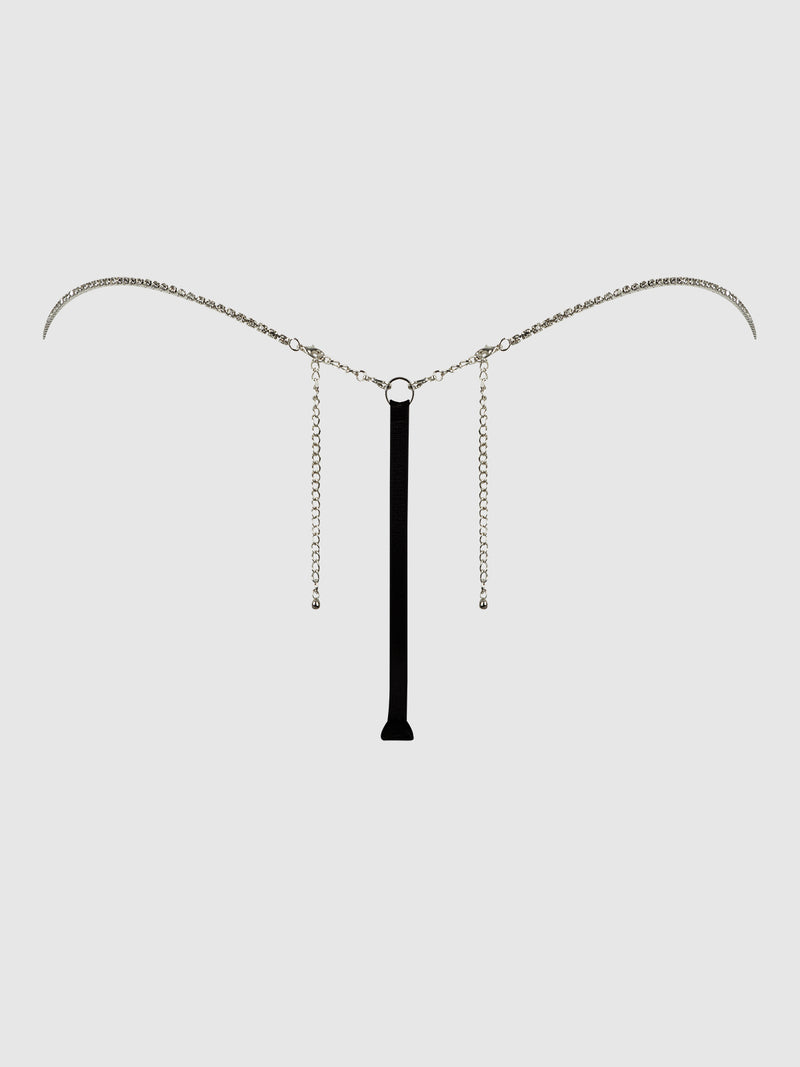 Petra Rhinestone Side Satin G-String - Frederick's of Hollywood