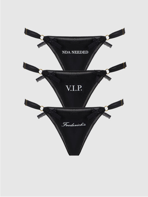 Frederick's Statement Cotton G-String 3 Pack - Frederick's Of Hollywood