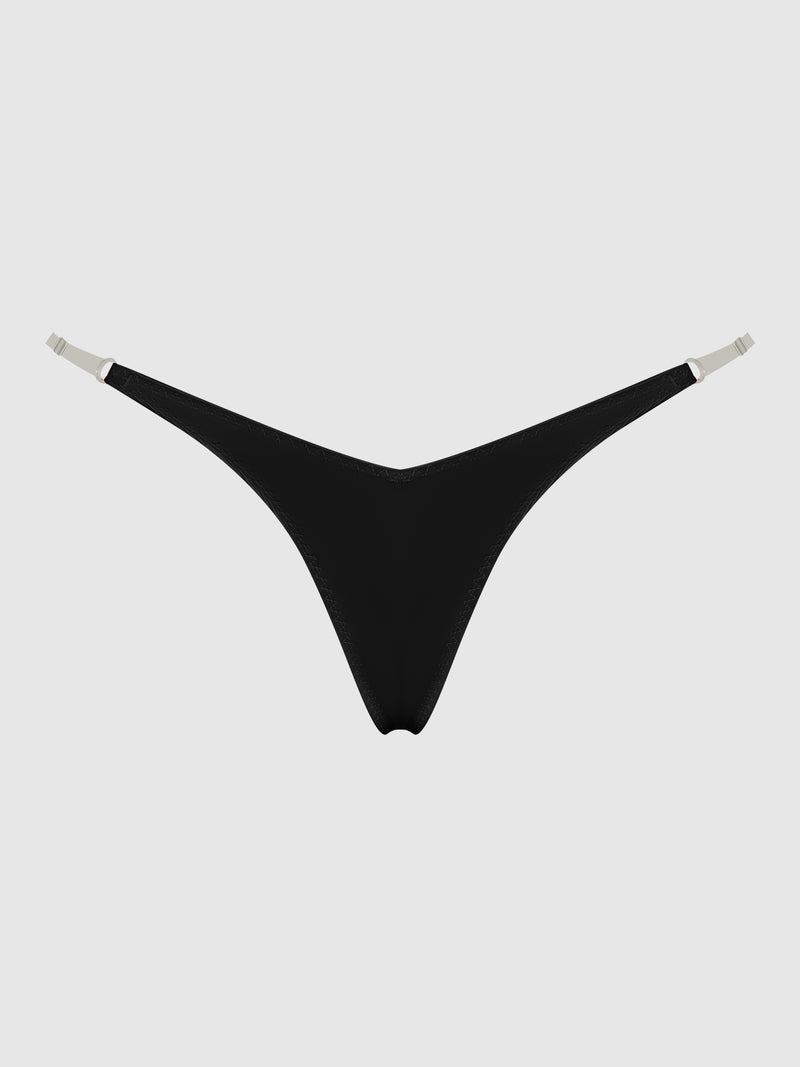 Petra Slider Side Satin Thong - Frederick's of Hollywood