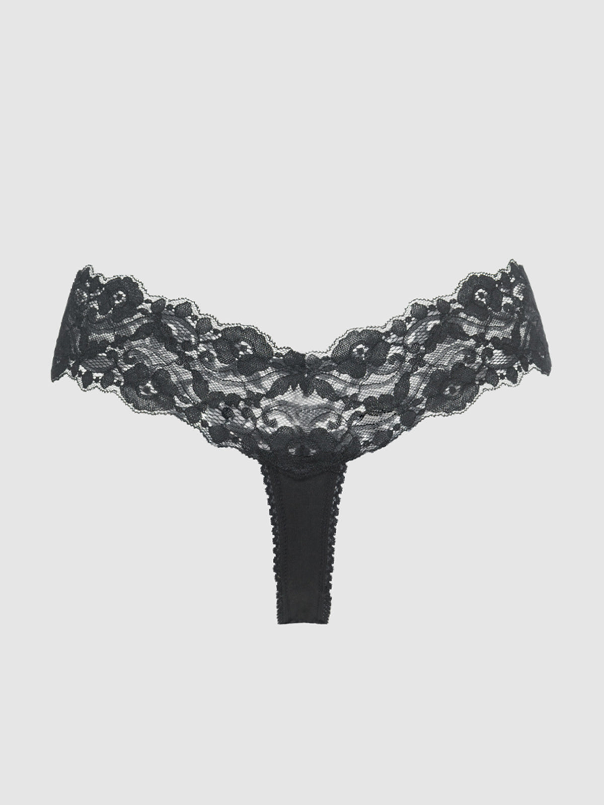 Bridget Stretch Cotton &amp; Lace Thong