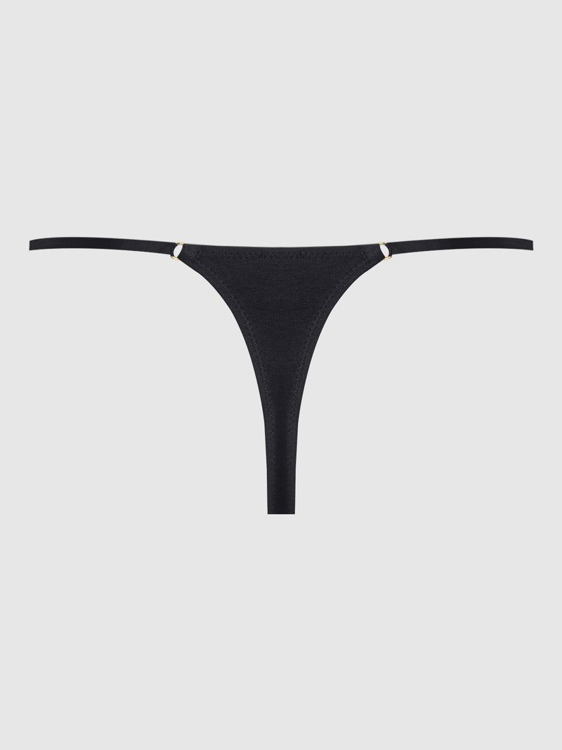 Bailey Stretch Cotton Thong - Fredericks Of Hollywood