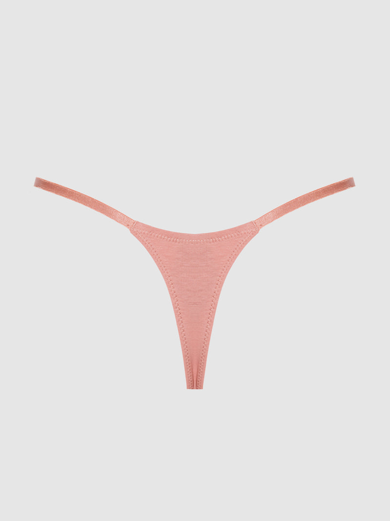 Bailey Stretch Cotton Thong - Fredericks Of Hollywood