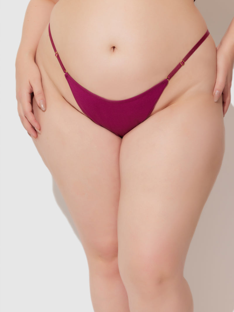 Bailey Stretch Cotton Thong - Fredericks of Hollywood