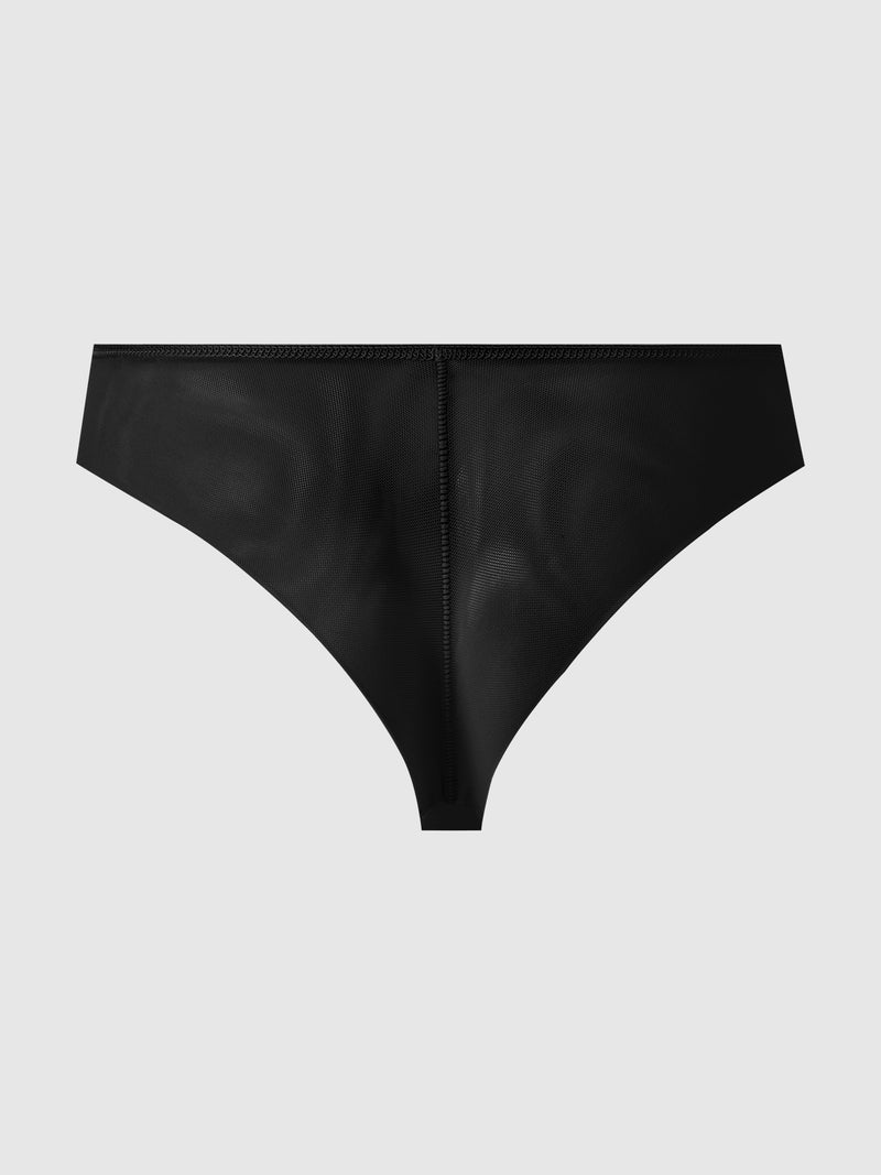 No Show Lasercut Micro Front & Mesh Back Tanga - Fredericks Of Hollywood