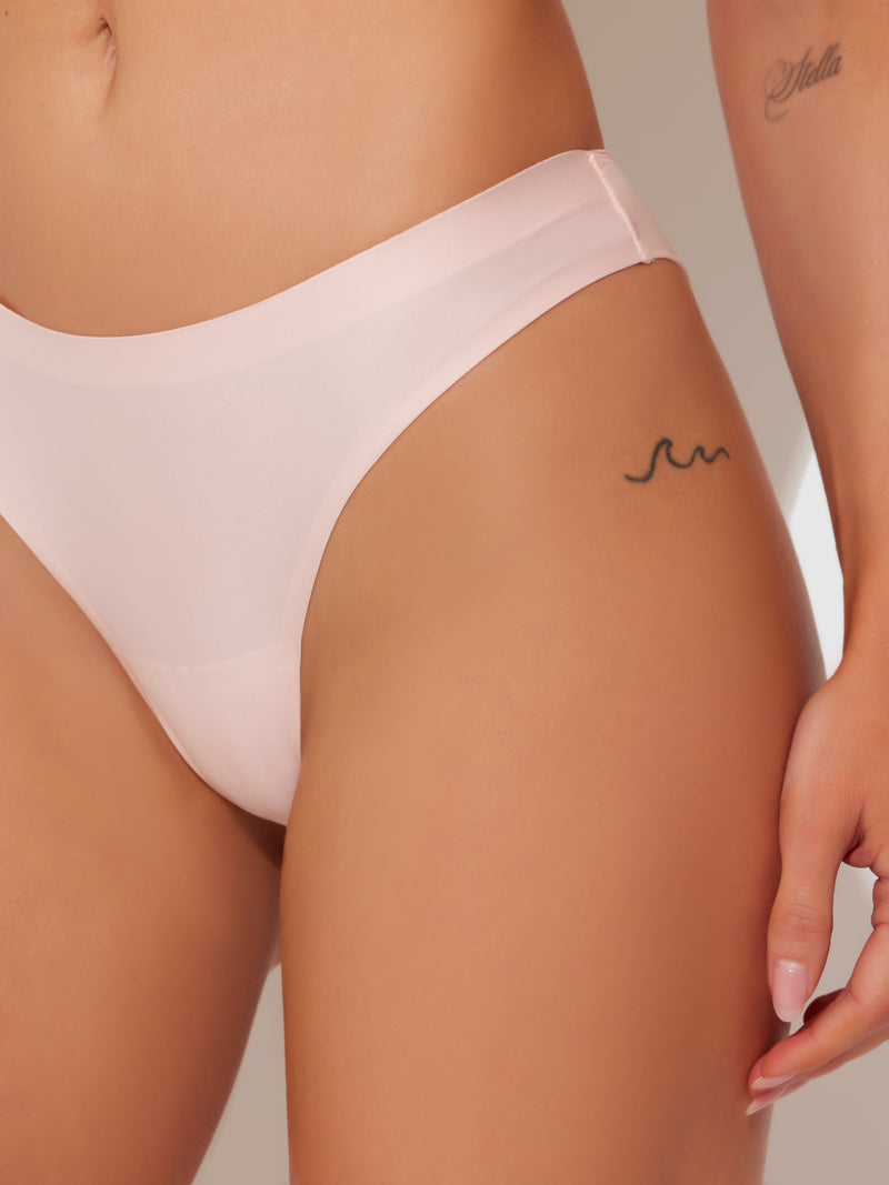 No Show Lasercut Micro Front & Mesh Back Tanga - Fredericks Of Hollywood