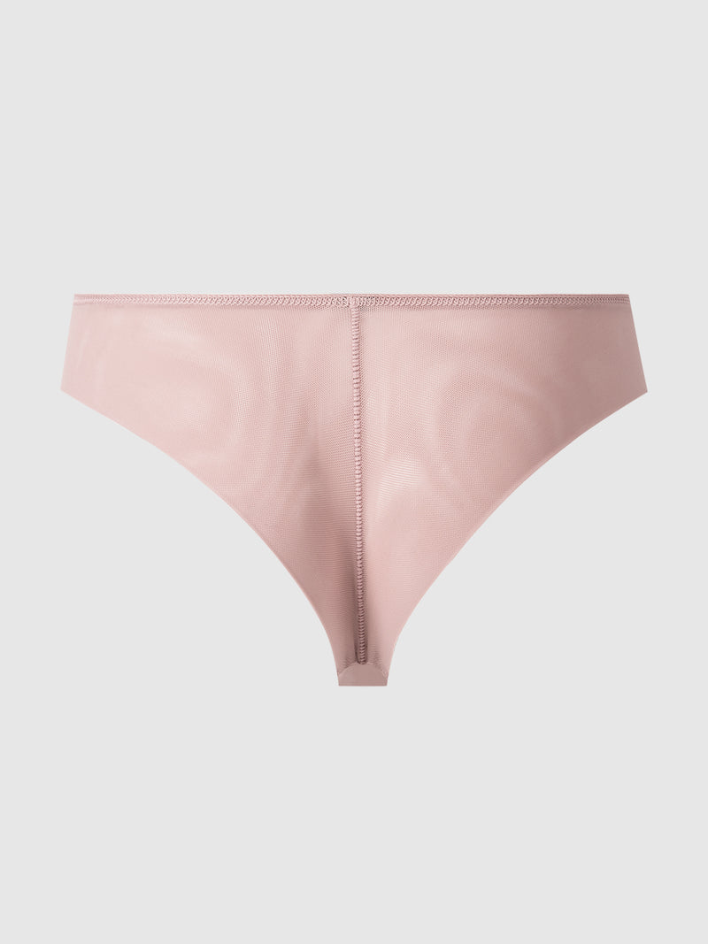 No Show Lasercut Micro Front & Mesh Back Tanga - Fredericks Of Hollywood