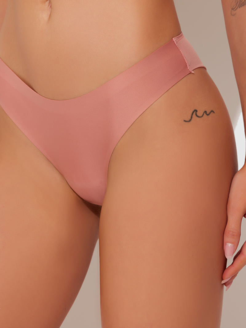 No Show Lasercut Micro Front & Mesh Back Tanga - Fredericks Of Hollywood
