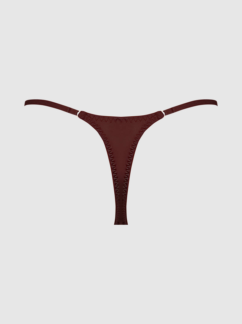Petra Slider Side Satin Thong - Frederick's of Hollywood