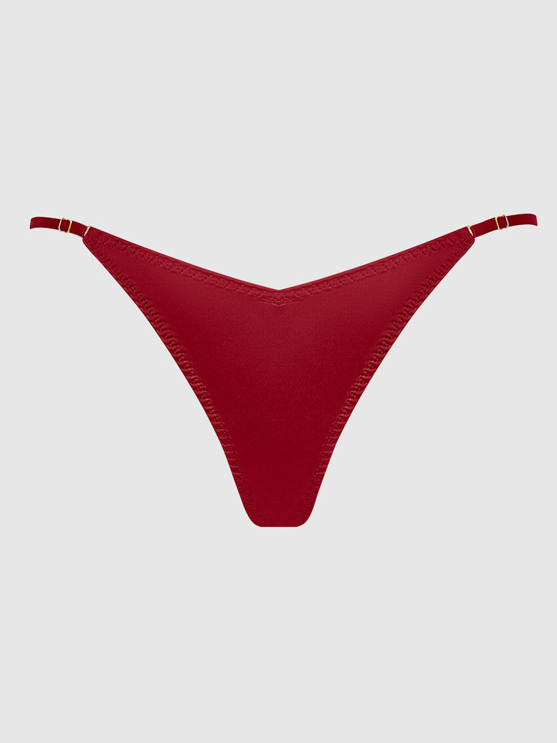 Petra Slider Side Satin Thong - Frederick's of Hollywood