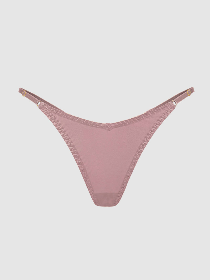 Petra Slider Side Satin Thong - Frederick's of Hollywood