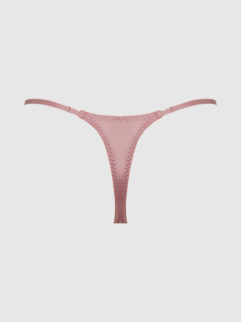 Petra Slider Side Satin Thong - Frederick's of Hollywood