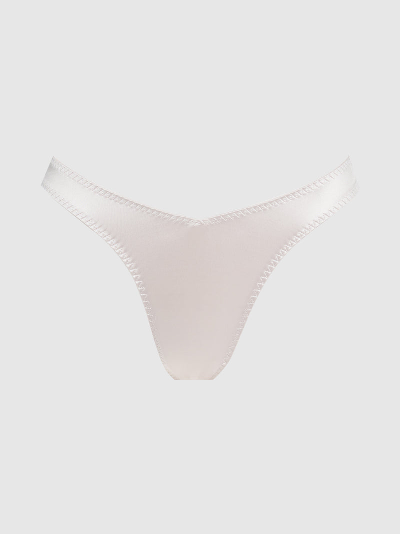 Rising Star Liquid Satin Tanga - Silver Grey