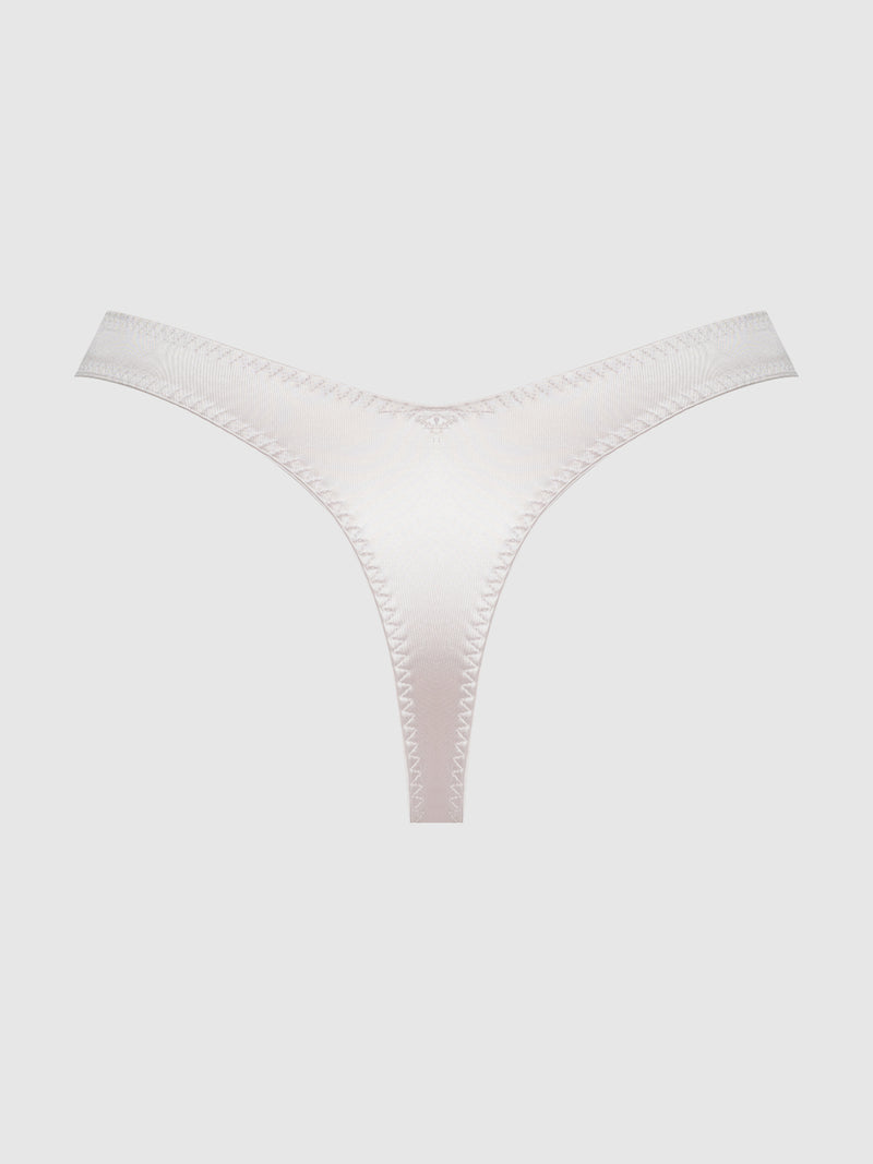 Rising Star Liquid Satin Tanga - Silver Grey