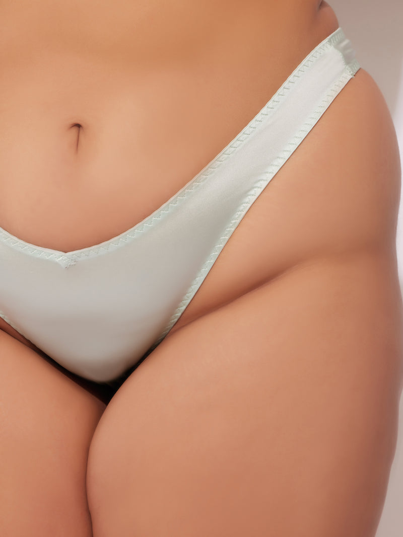 Neev Oil Slick Scoop Thong - Fredericks of Hollywood