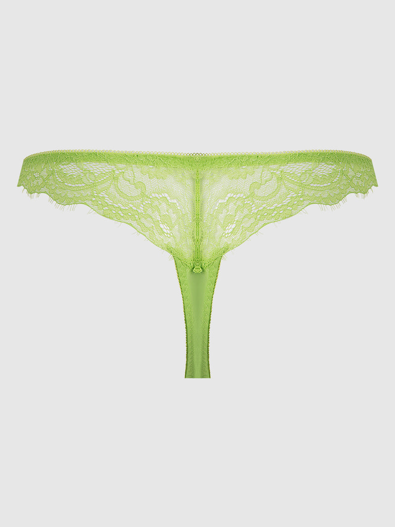 Kellie Lace And Mesh Window Tanga - Frederick's of Hollywood
