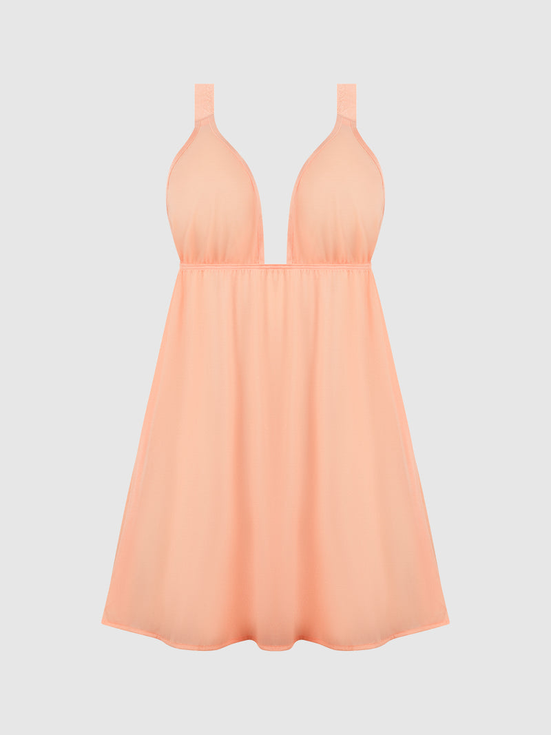 Pia Unlined Soft Cup Mesh Babydoll - Frederick's Of Hollywood